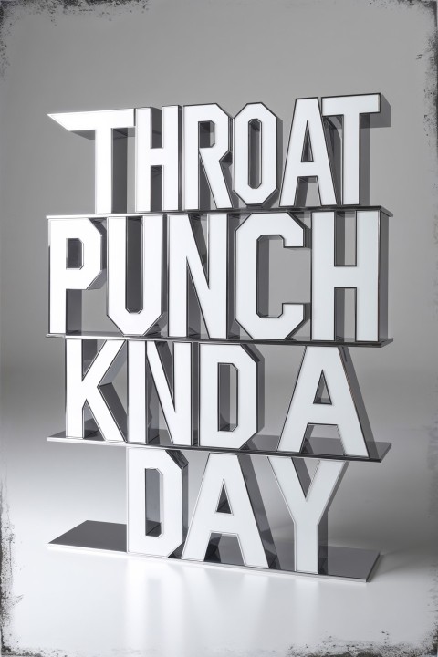 Throat Punch Kinda Day – Stylish Text Design