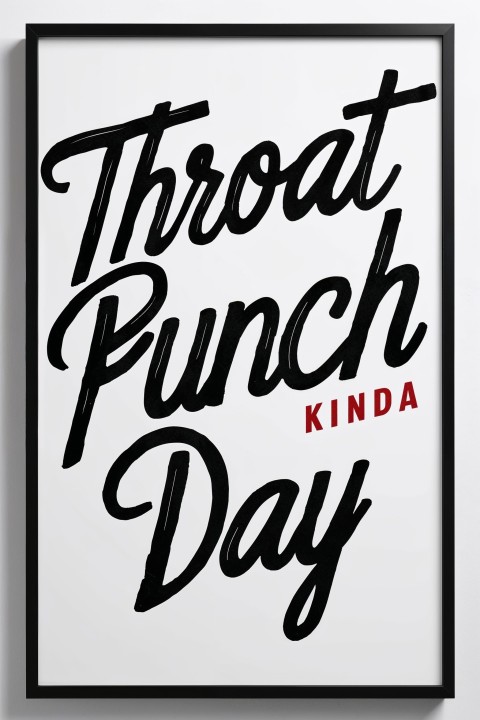 Throat Punch Kinda Day – Stylish Text Design