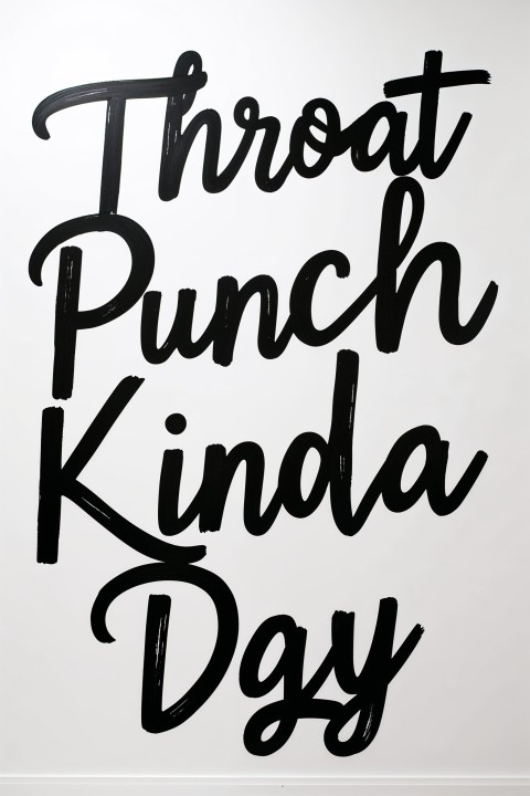 Throat Punch Kinda Day – Stylish Text Design