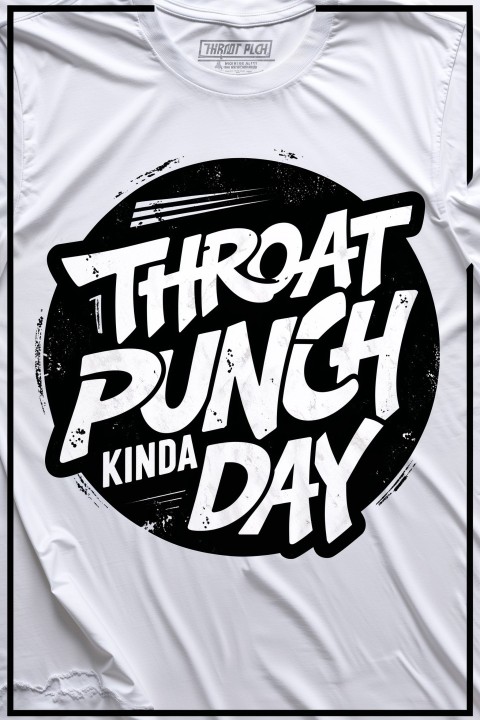 Throat Punch Kinda Day – Stylish Text Design