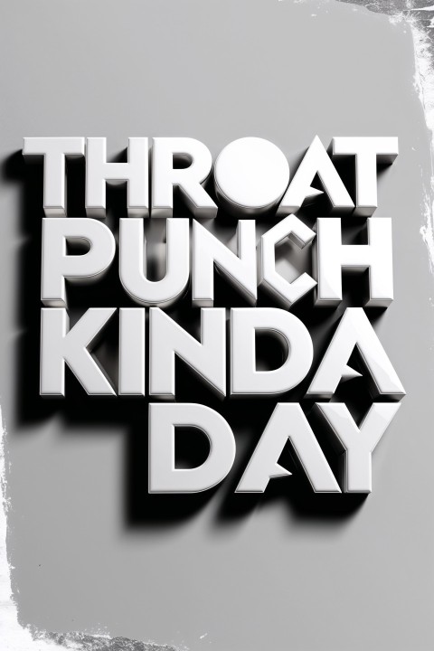 Throat Punch Kinda Day – Stylish Text Design