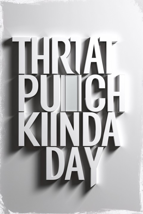 Throat Punch Kinda Day – Stylish Text Design