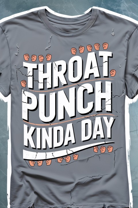 Throat Punch Kinda Day T-Shirt Mockup