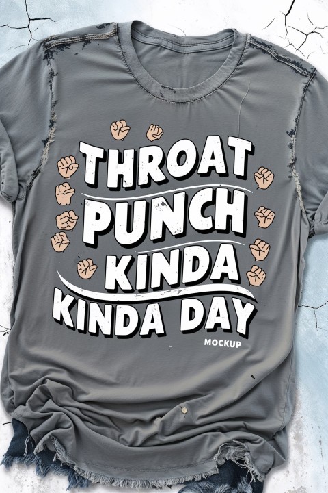 Throat Punch Kinda Day T-Shirt Mockup