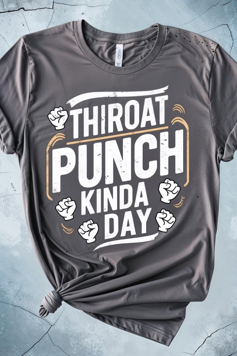 Throat Punch Kinda Day T-Shirt Mockup