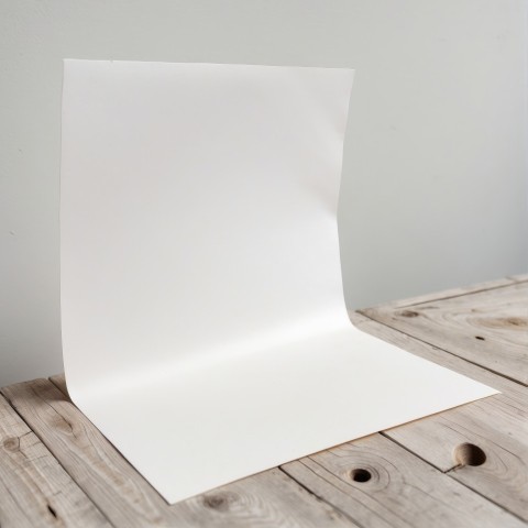 Blank Bent Poster Mock Up, White Wall Background