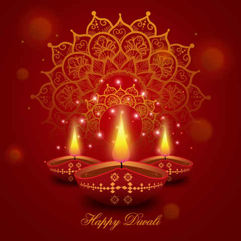 Diwali Wishes or Diwali Greetings PSD Design