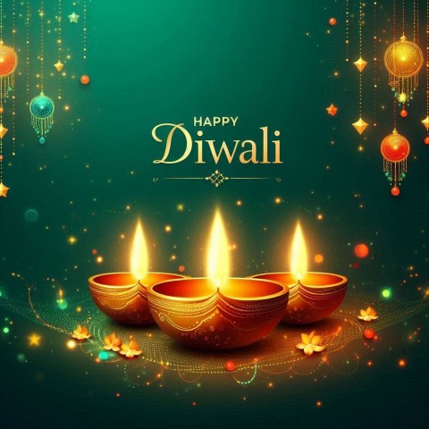 Abstract Happy Diwali Festival Banner Background