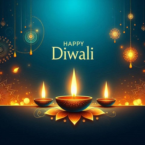 Diwali Creative Greetings Wishes And Social Media Post Design Background