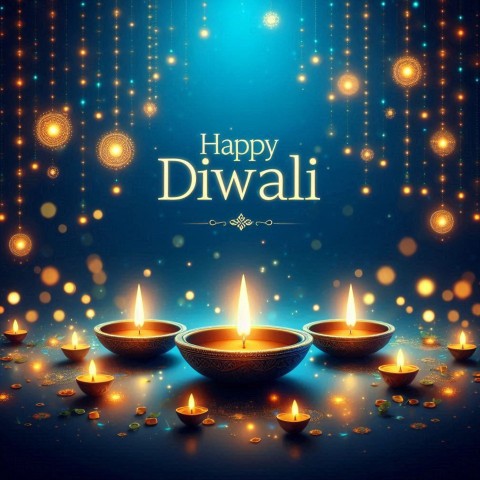 Happy Diwali Festival Celebration Beautiful Greeting Card Elegant Design   Colorful  Background